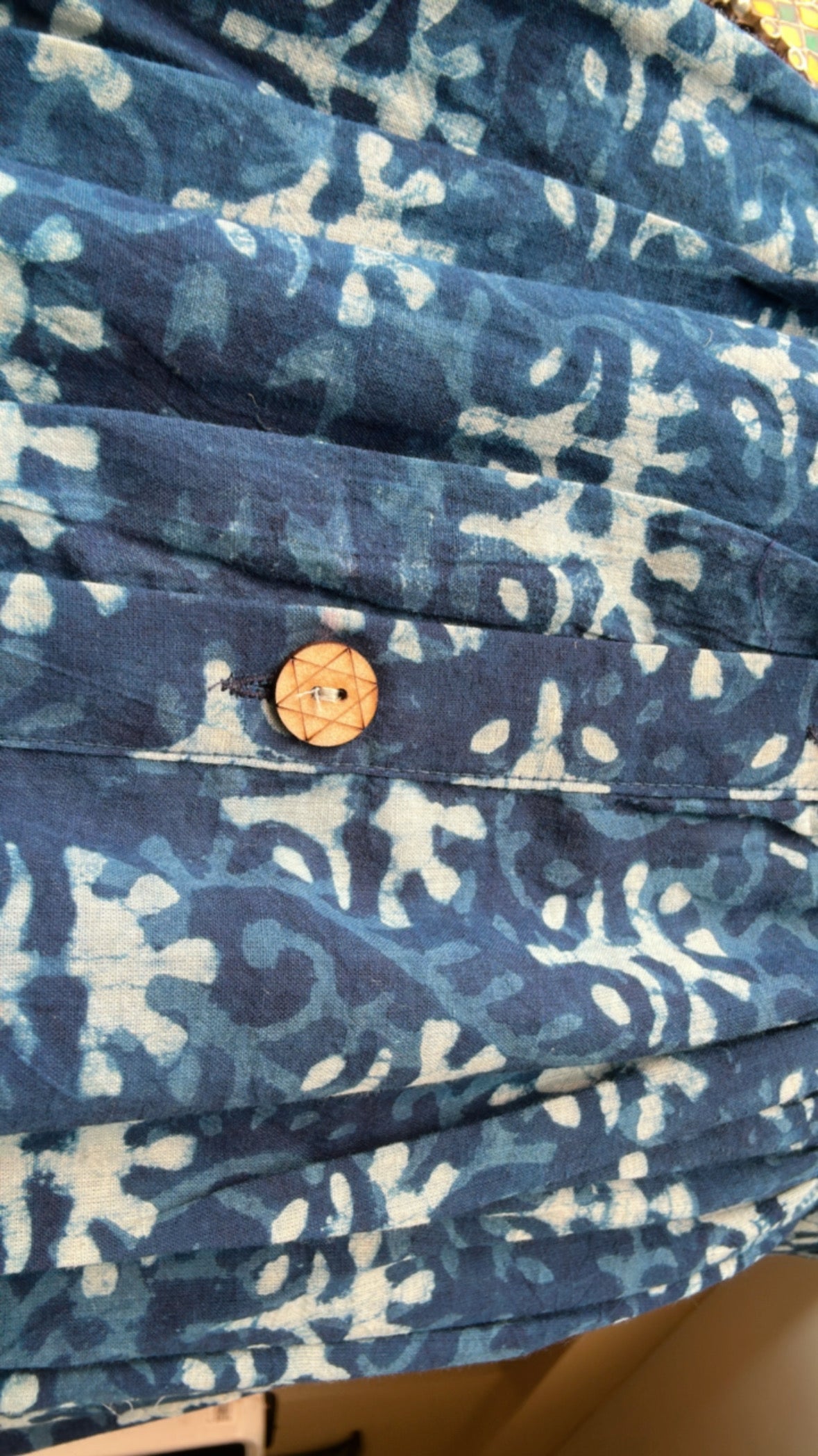 Indigo Blue Hand-Block Printed Cotton Dress