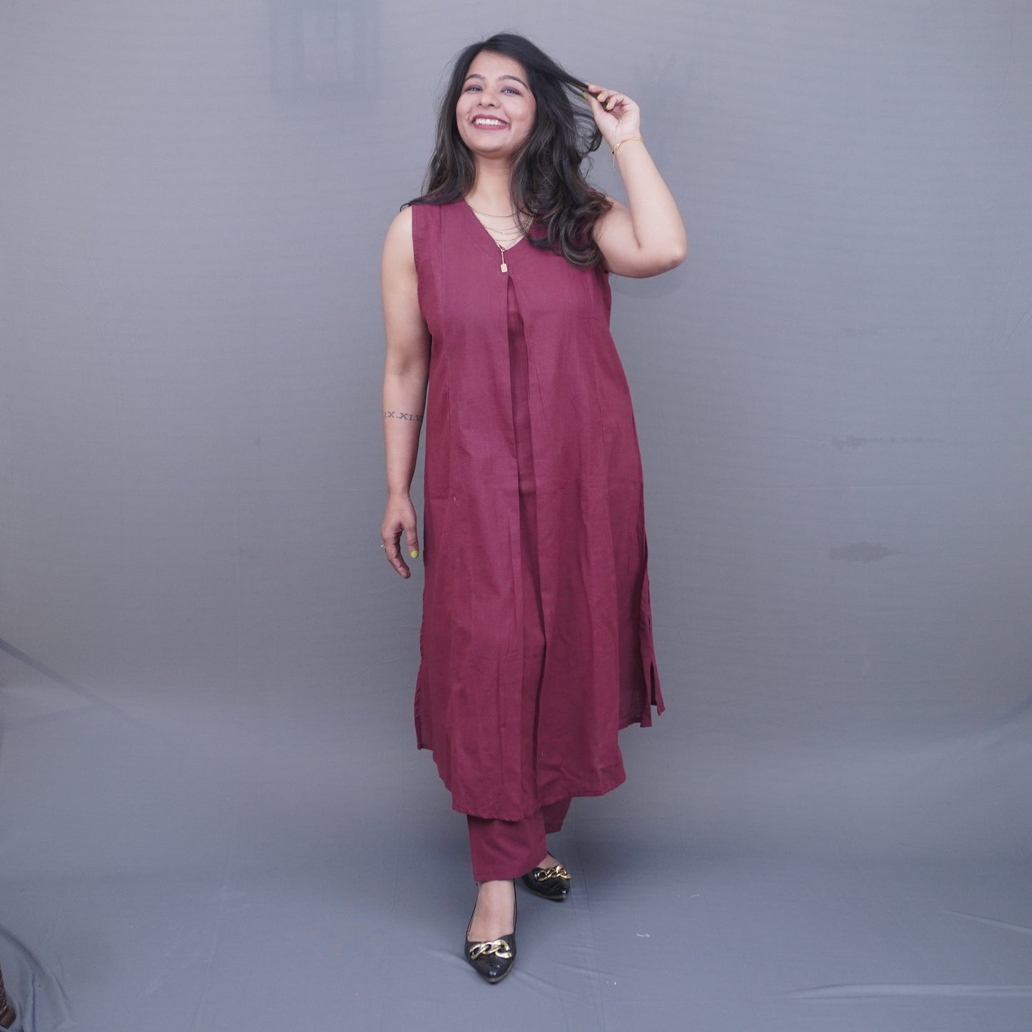 Lime-Yellow Summer kissed Pure Linen Coord set